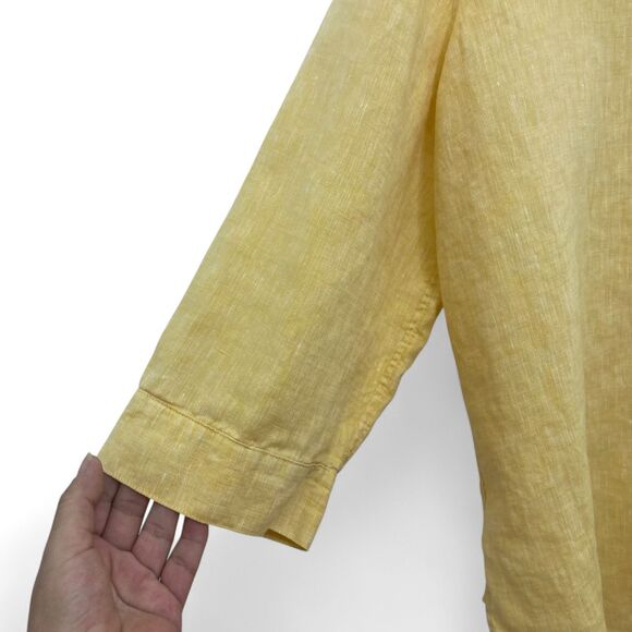 Chico's Yellow Button Down Shirt - Picture 11 of 15